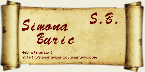 Simona Burić vizit kartica